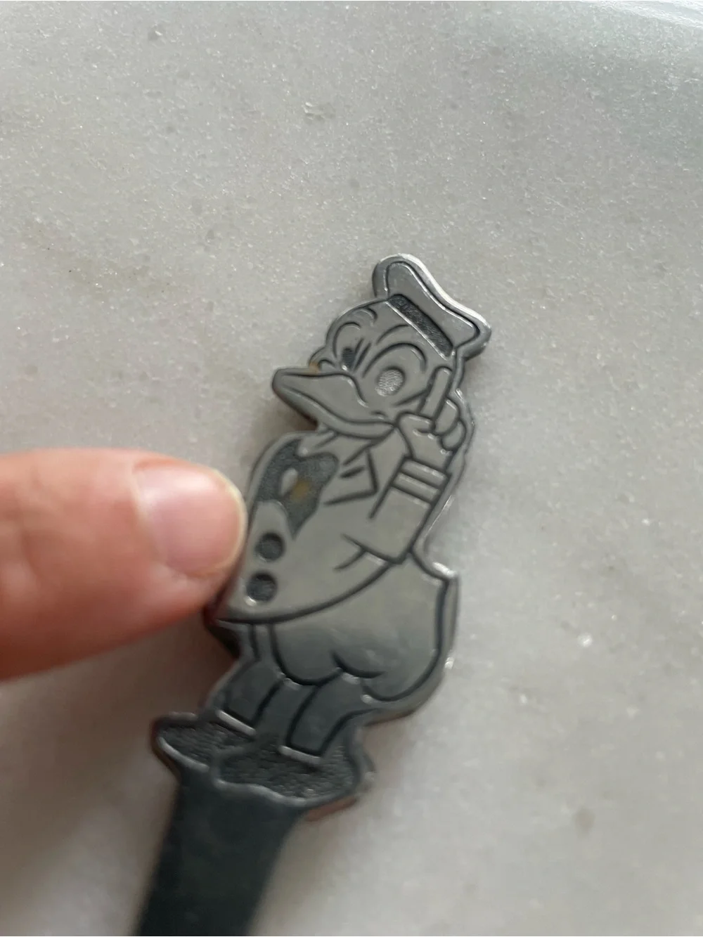 Vintage Disney Kids Donald Pluto Stainless Steel Forks Set of 2, Silver #0219